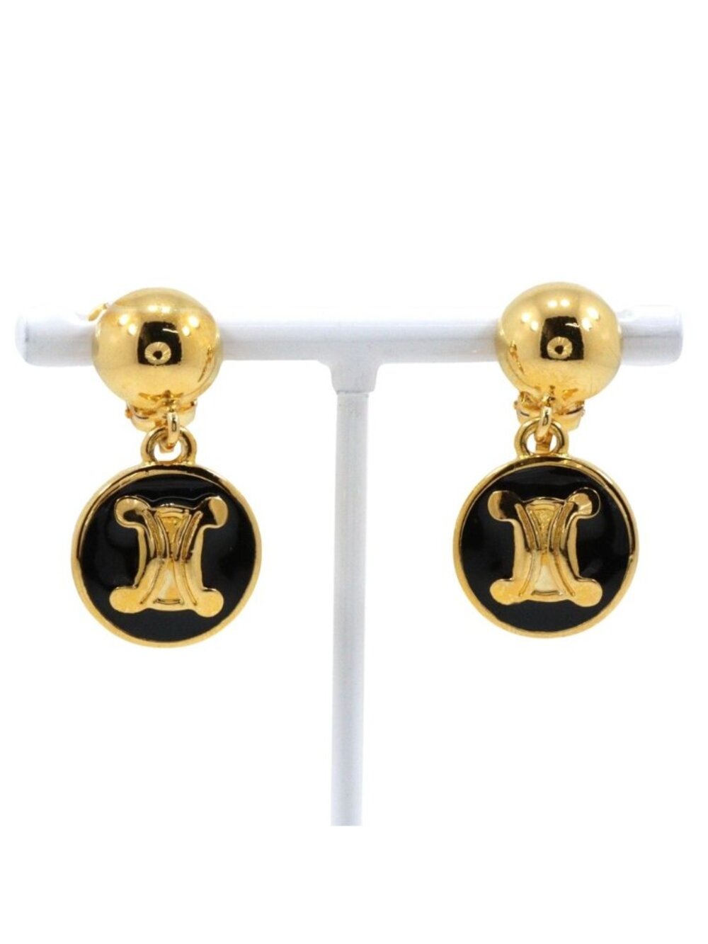 Celine Triomphe Gold Plated Earrings